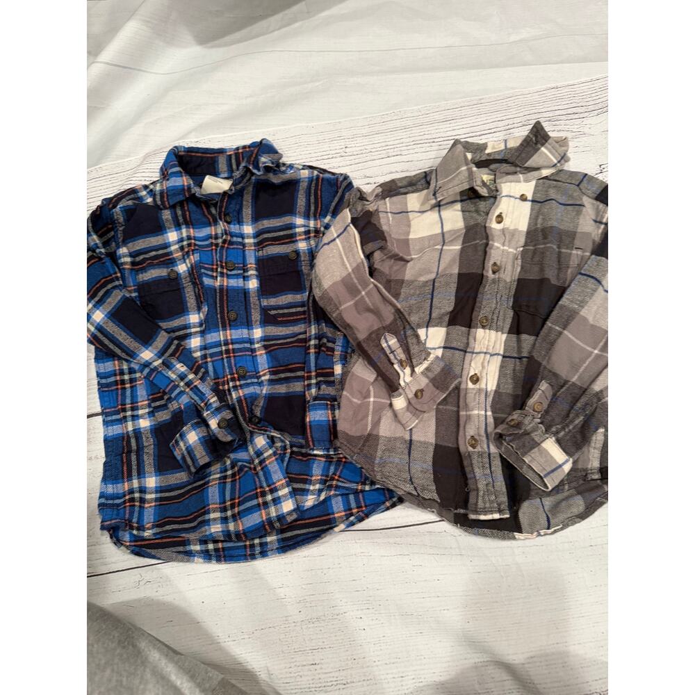 Lot of 2 Flannel Shirts 1 4T and 1 5T
